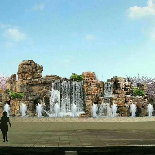 園林古建筑 假山 噴泉 塑石仿木 霧森設備 廠家直銷